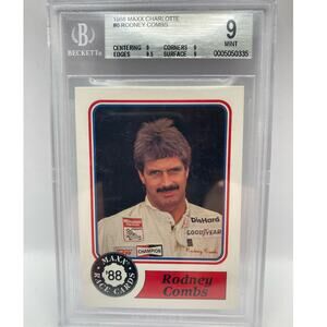 1988 Max Racing Rodney Combs Rookie Card #6 Inaugural Set Beckett Rated 9 Mint